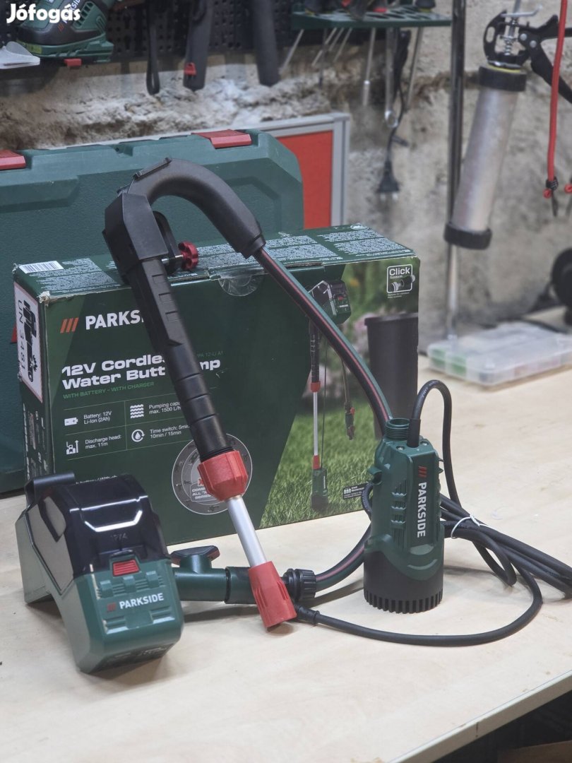 [Új] Parkside 12V Akkus esővízszivattyú - akku Nélkül